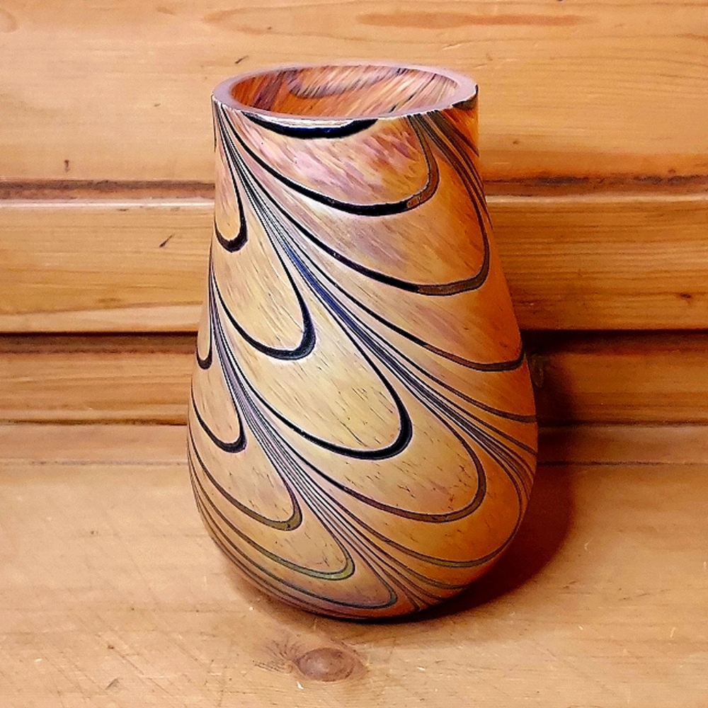 TELEFLORA Gold Iridescent Swirl Vase